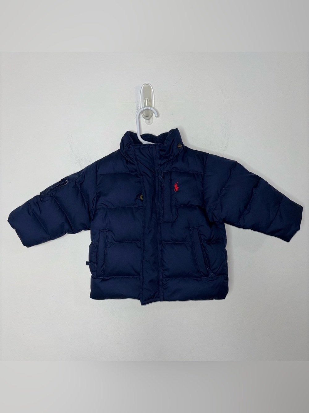 Polo Ralph Lauren Puffer Jacket Blue Down Filled Size 9M Toddler Baby